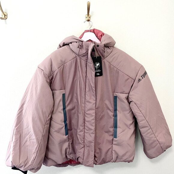 NWT Adidas Wonder Oxide Pink TERREX MYSHELTER COLD.RDY 600 Down Puffer Jacket L - Picture 4 of 14